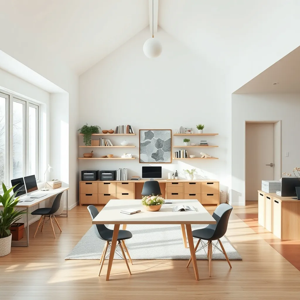 A clean, modern Canadian home interior with a focus on organ